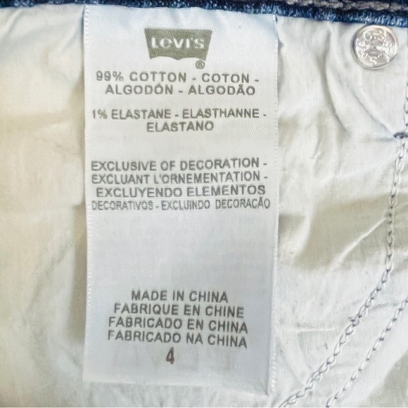 Levi Vintage Denim Bermuda 5 Pocket Jean Shorts. Split Sides. Blue Size 4 #810 - Picture 6 of 6